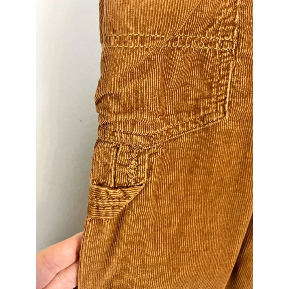 OshKosh Corduroy Overalls Tan 4T Western Boho Festive Neutral Preppy Classic